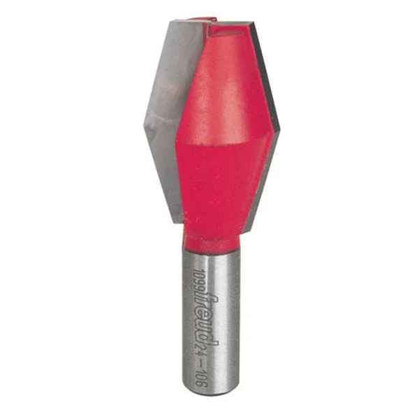 24-106 Butterfly Spline Router Bit 1/2" SH 14 Degrees 1-1/8" D 1-3/4" CL - Image 1