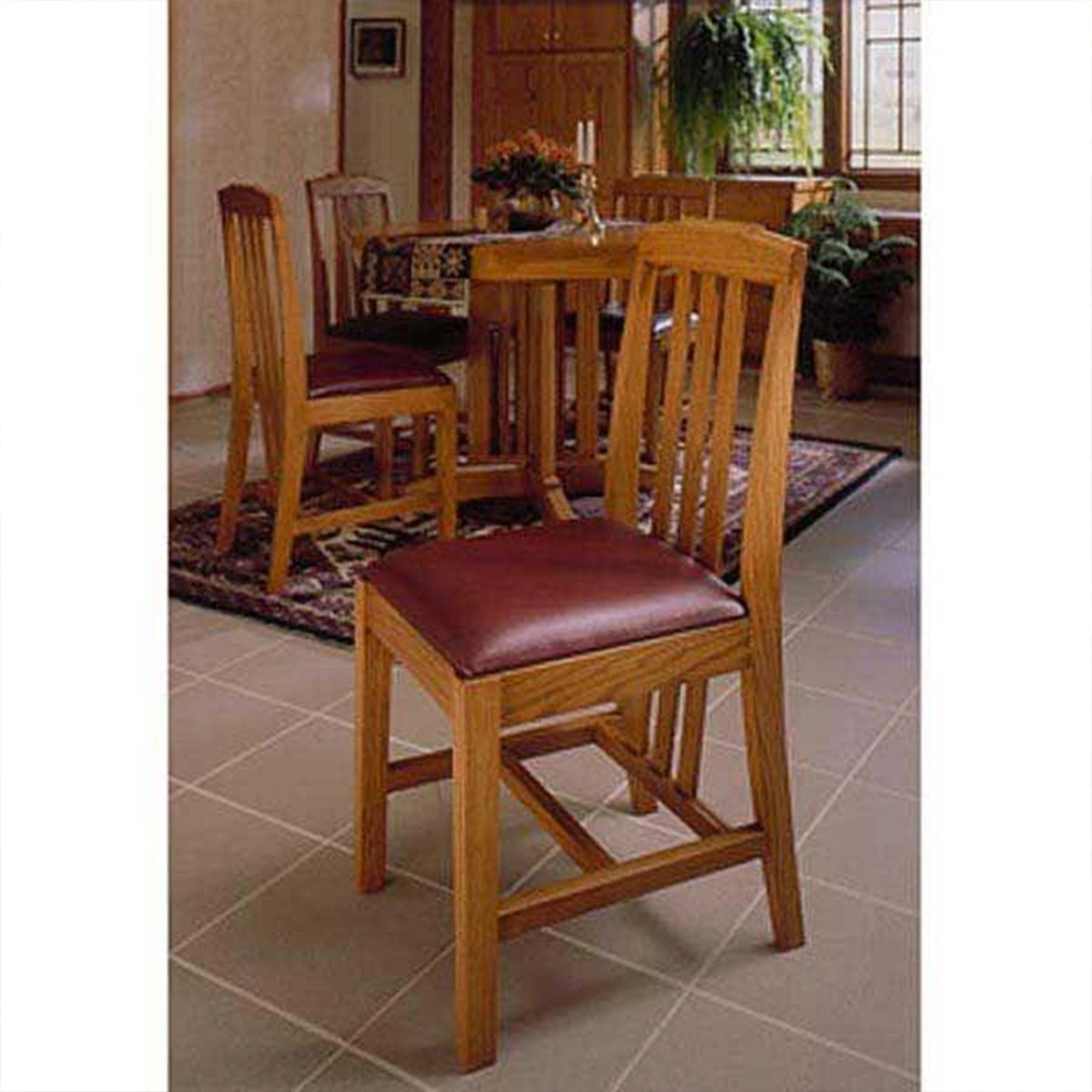 Downloadable Woodworking Project Plan to Build Arts and Crafts Dining Chairs - Image 1