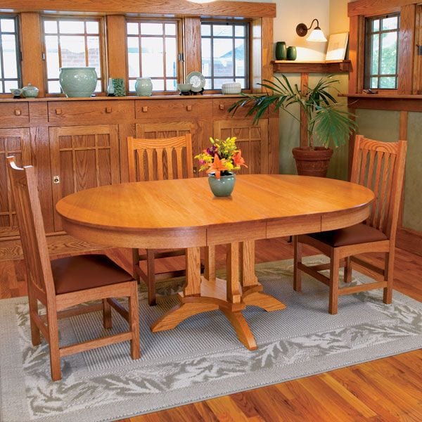 Woodworking Project Paper Plan to Build Arts & Craft Dining Table - Image 1