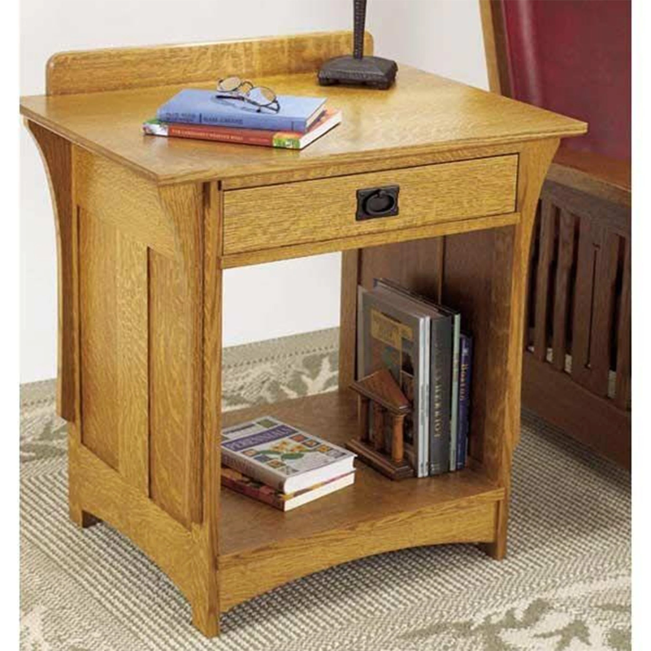 Downloadable Woodworking Project Plan to Build Arts and Crafts Nightstand - Image 1