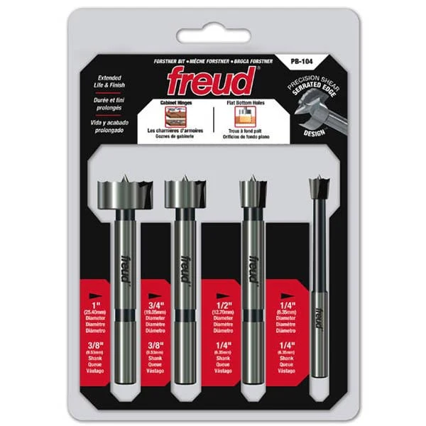Precision Shear Forstner Bit Set – 4 Piece