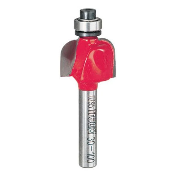 30-100 Cove Router Bit 1/4" SH 3/4" D 1/2" CL 3/16" R - Image 1