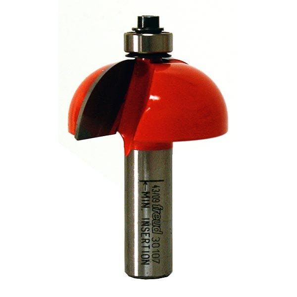 30-107 Cove Router Bit 1/2" SH 1-3/4" D 3/4" CL 5/8" R - Image 1