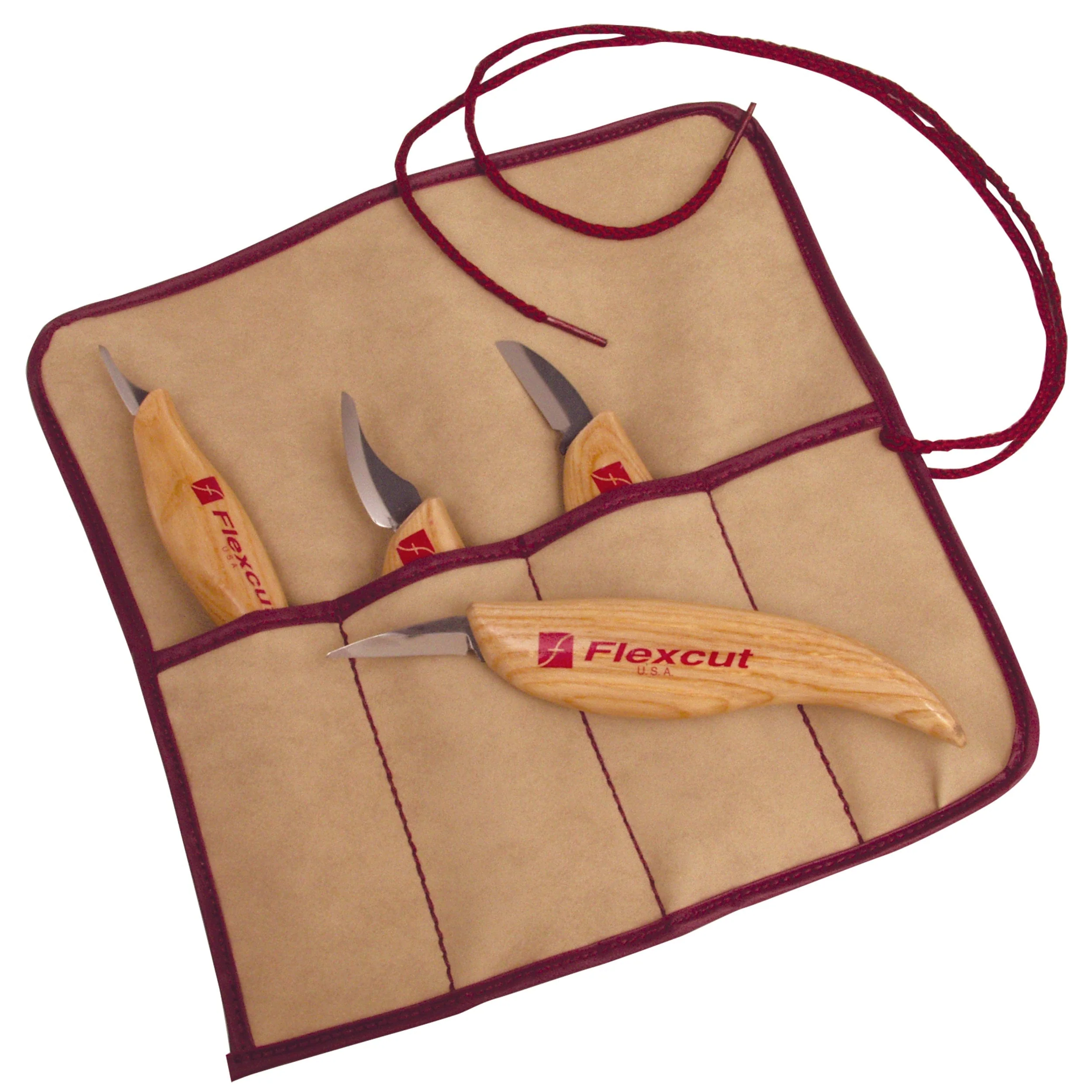 Carving Knife Set with Tool Roll – 4 Piece