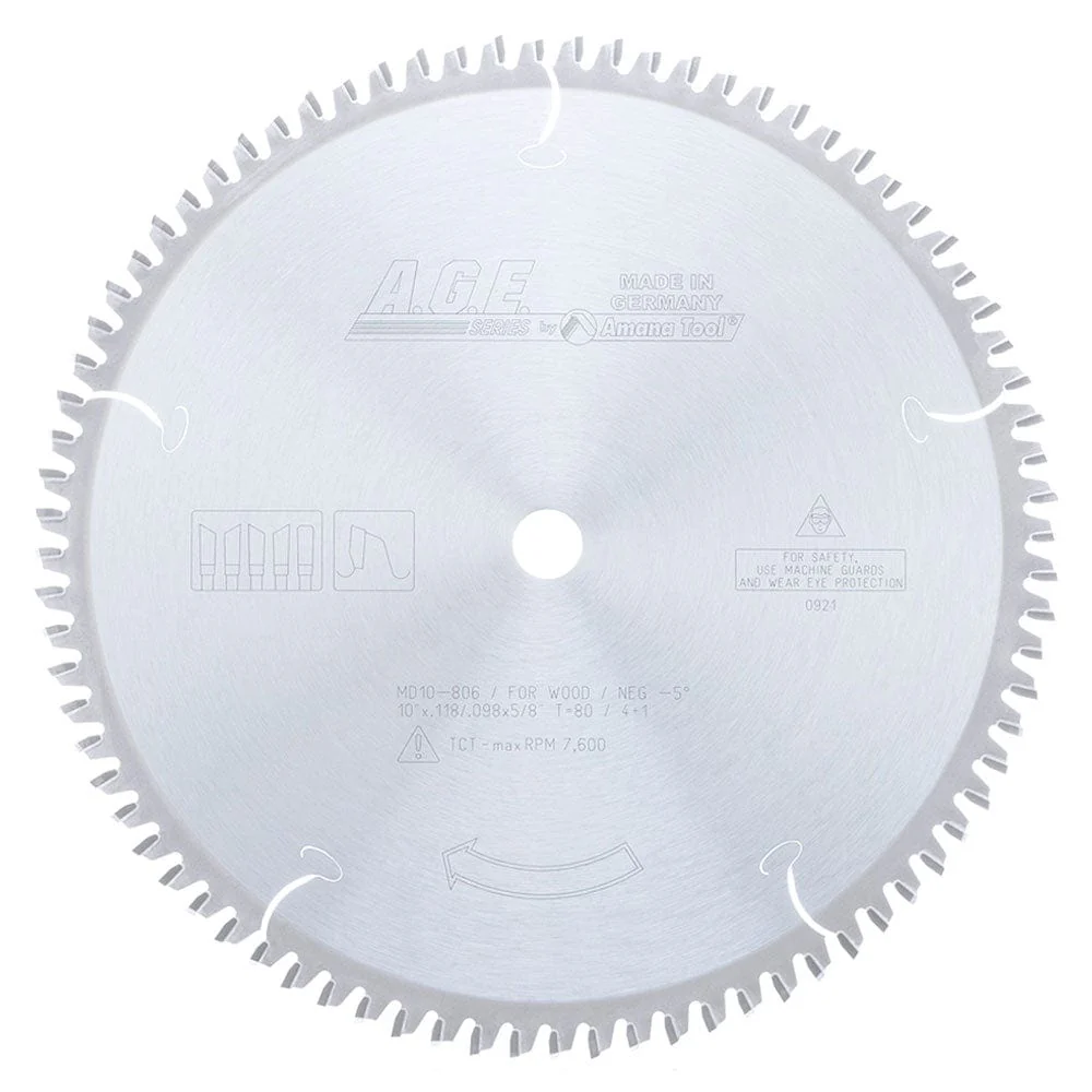 10″X 80T Heavy Miter 4+1 Blade, 5/8″ Bore