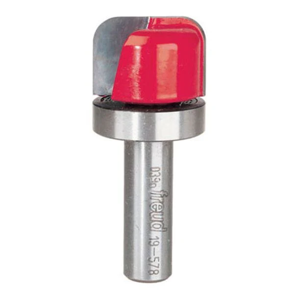 Dish Carving Router Bit with Top Bearing – 1/2″ SH 5/8″ CL 1/4″ R