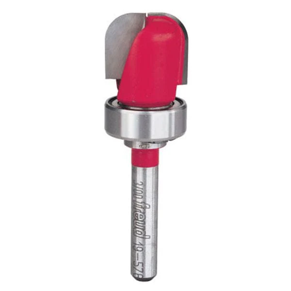 Dish Carving Router Bit with Top Bearing - 1/2" SH 5/8" CL 1/4" R - Image 2