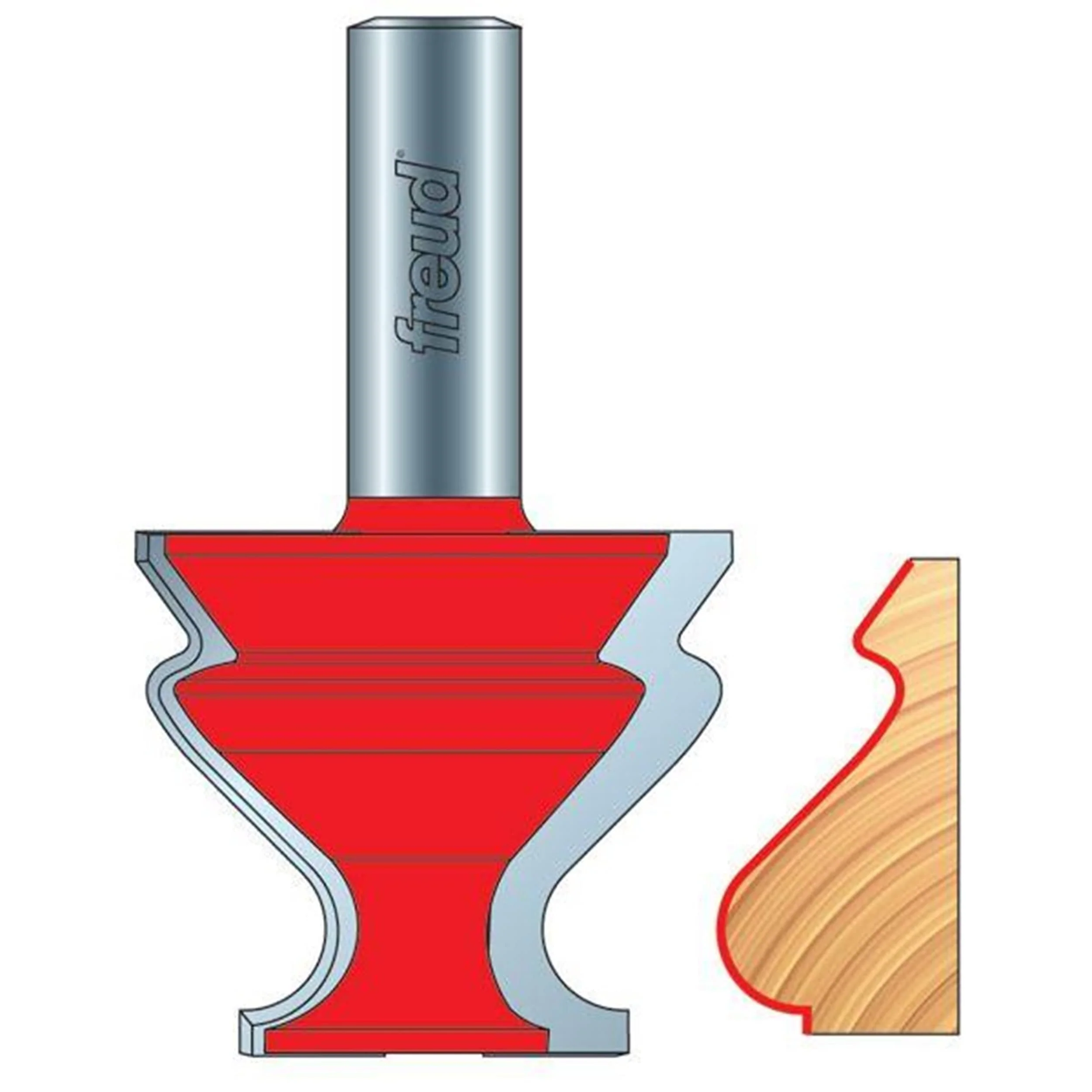 Base Cap and Baseboard Molding Router Bit - 1/2" SH - Image 2