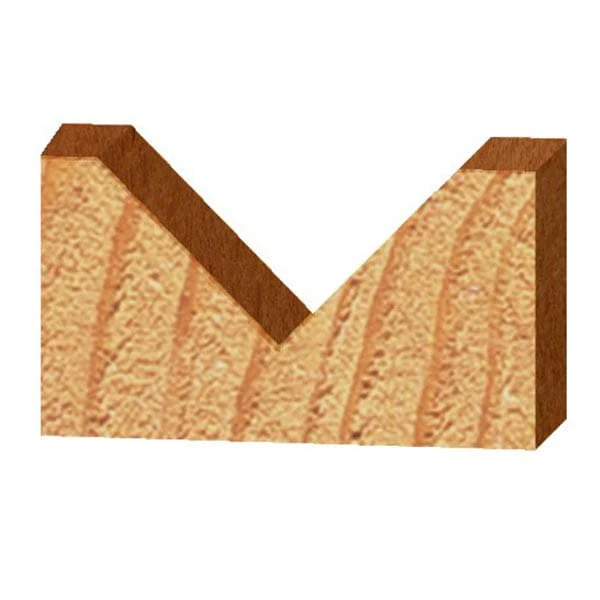 1506 90 Degree V Groove Router Bit 1/2" SH 1" D X 1/2" P X 2-5/8" OL - Image 2
