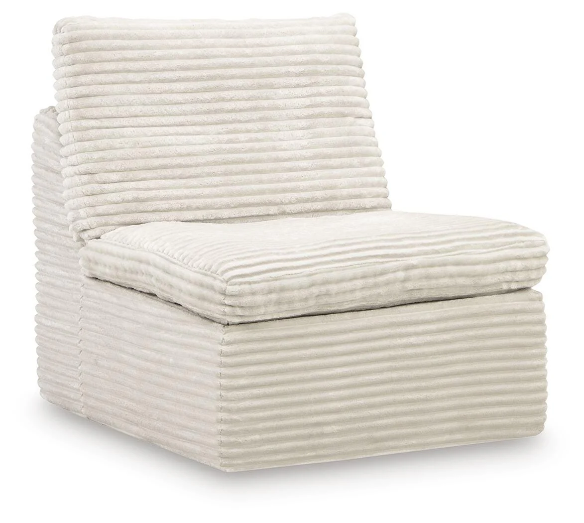 Fannin Ivory Armless Chair