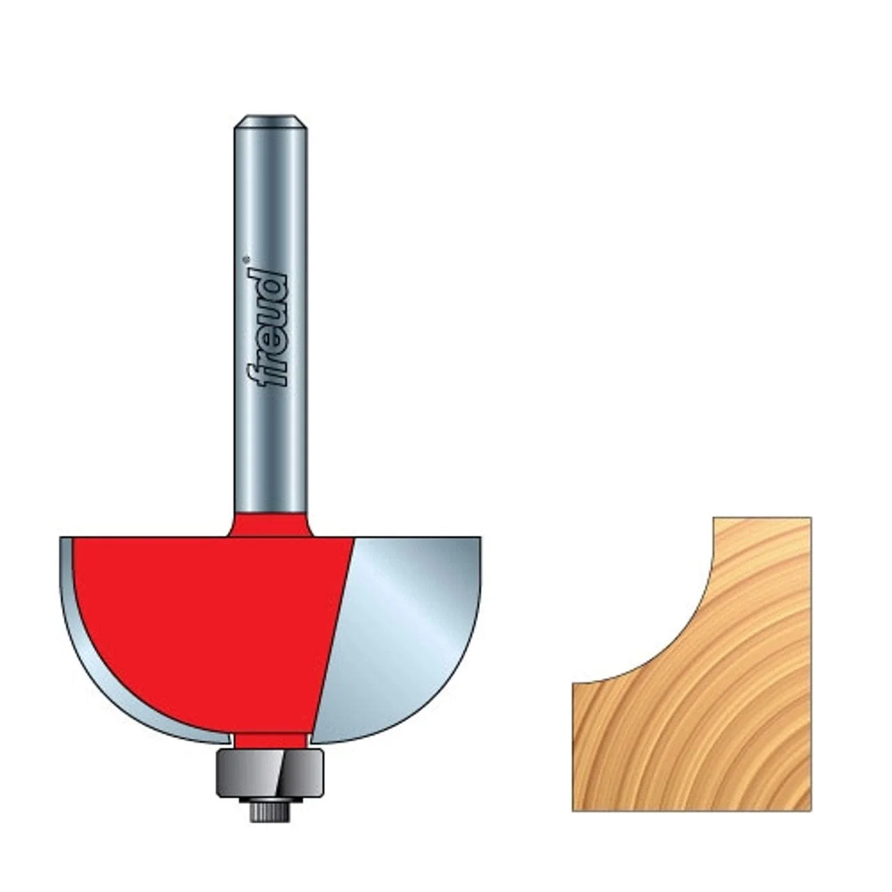 30-108 Cove Router Bit 1/2" SH 2" D 7/8" CL 3/4" R - Image 1