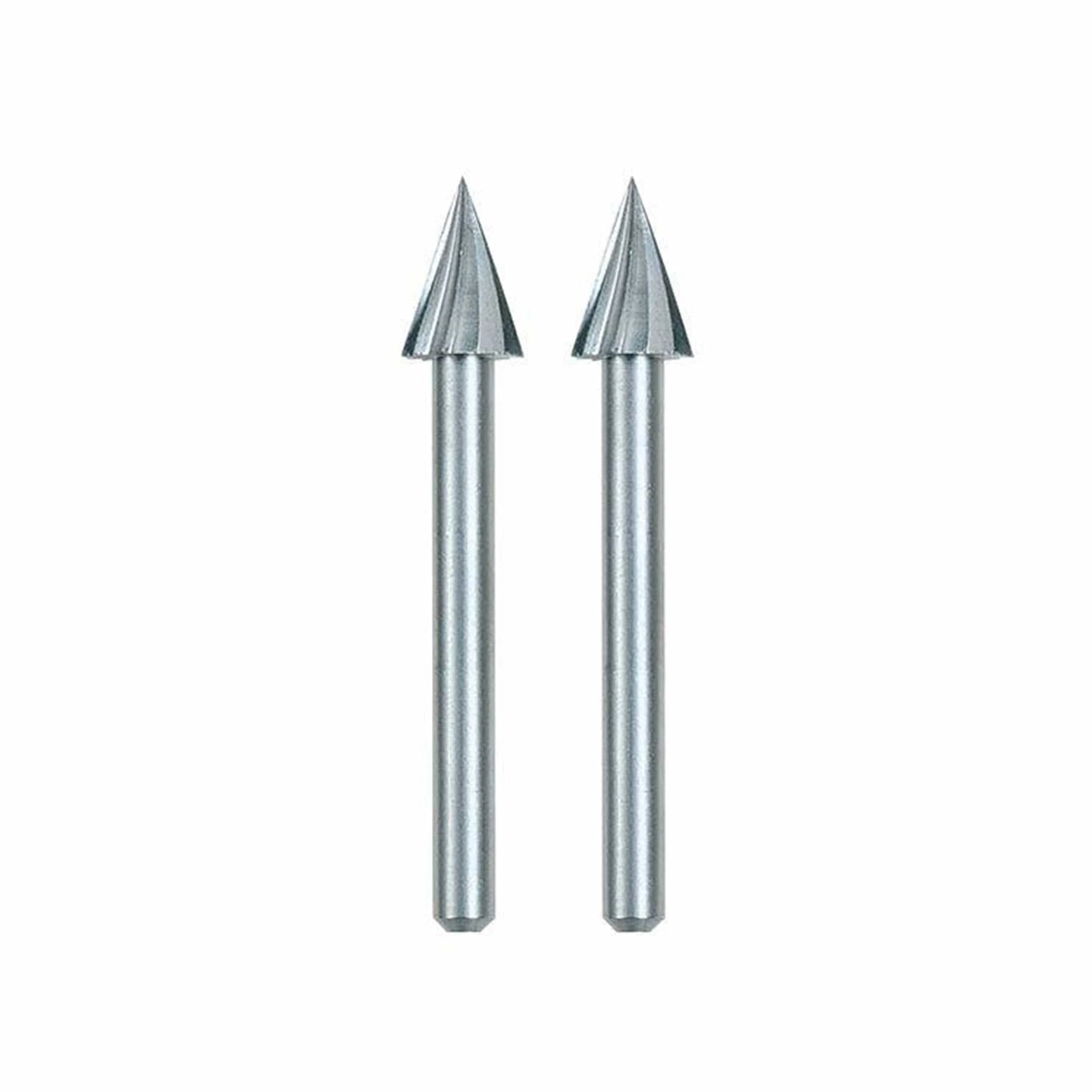 HSS Cutter Triangular Tip – 1/4″ Diameter – 1/8″ Shank – 2 Pack