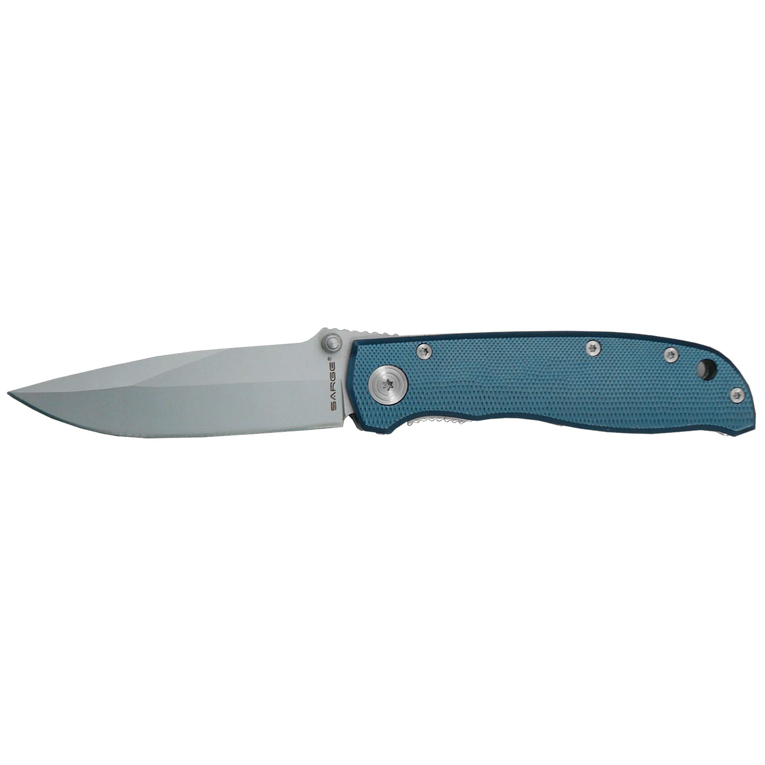 Blue Diamond – Anodized Aluminum Folder Knife, Stainless Steel 3-1/4″ Blade