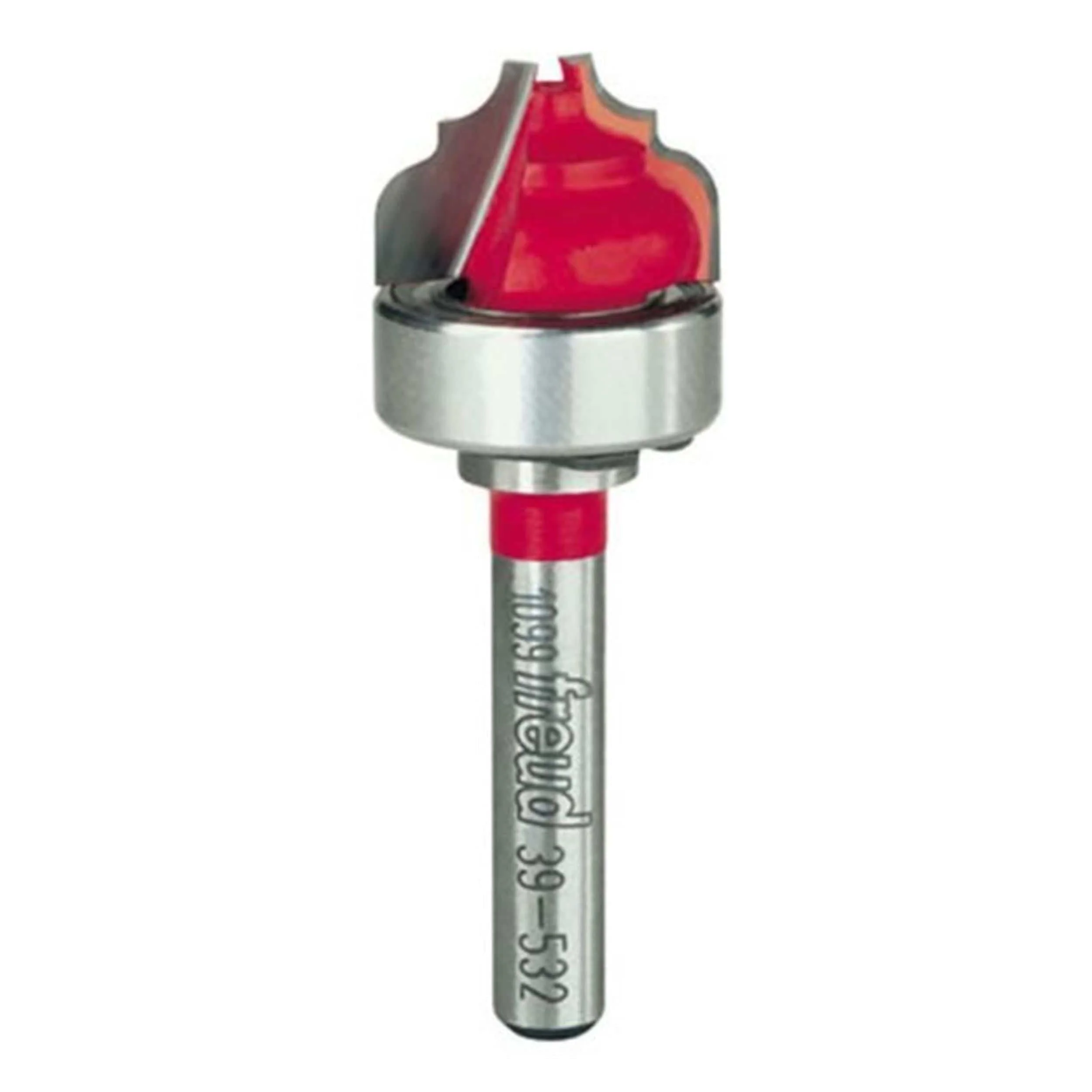 39-532 Cove And Bead Groove Router Bit with Top Bearing 1/4" SH 3/4" D 31/64" CL 1/8" R - Image 1