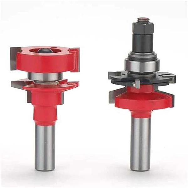 99-764 Adjustable Tenon 2-Piece Rail And Stile Router Router Bit Set Bevel Profile 1/2″ Shank