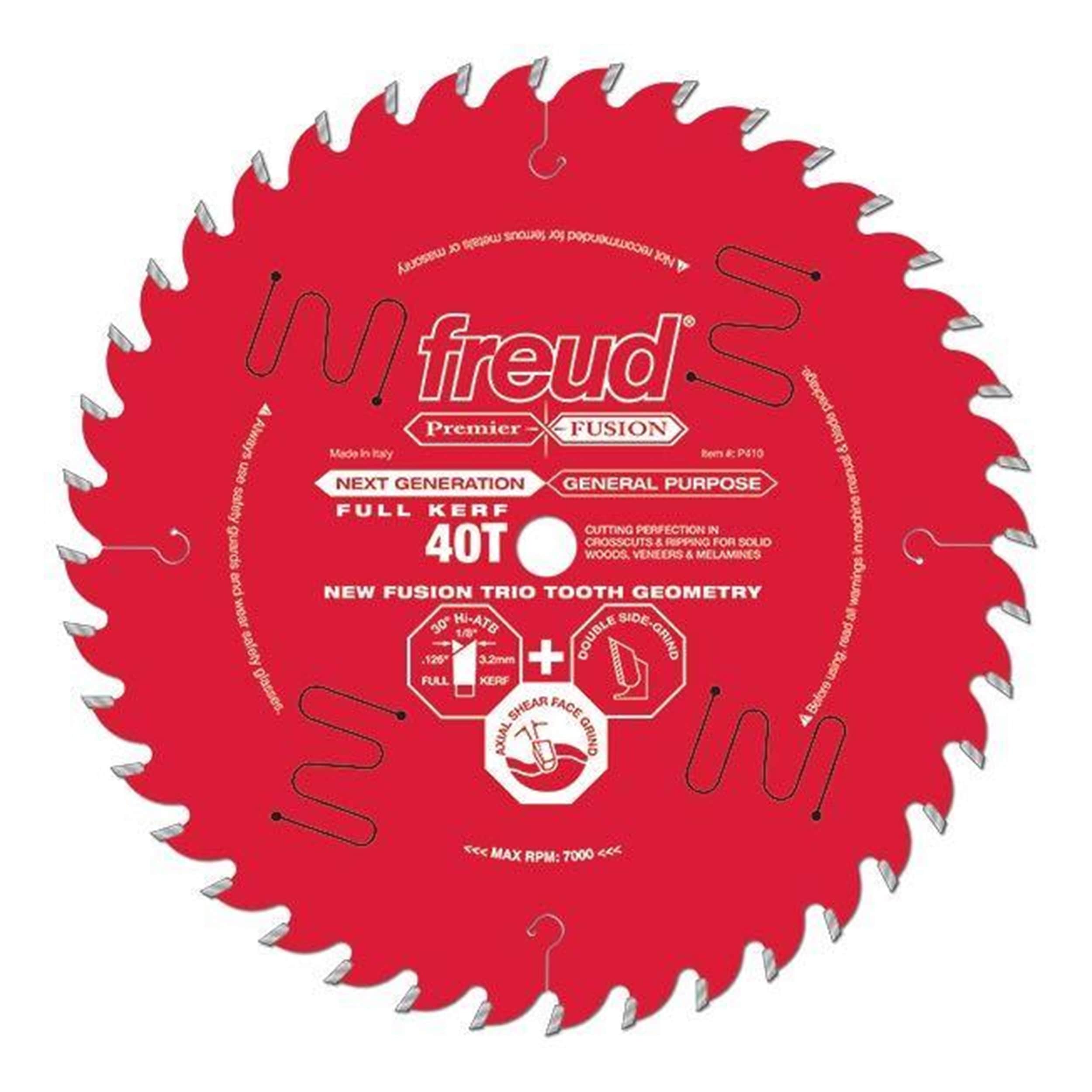 P414 Premier Fusion Crosscut & Rip Blade, 14" diameter, 1" arbor, 54 teeth, 30 degree Hi-ATB - Image 1