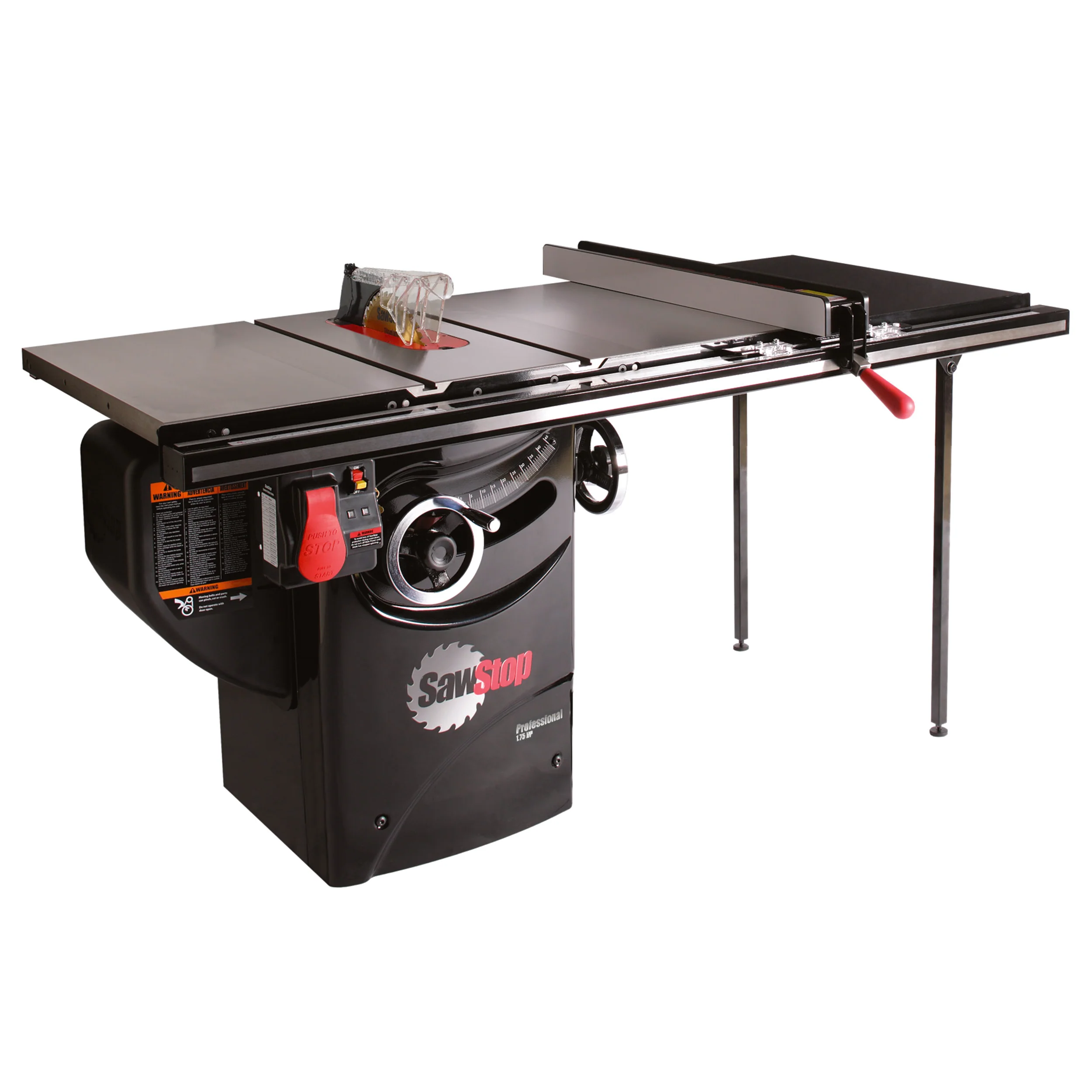 1.75 HP Professional Cabinet Saw - 110V 1-Phase - 36" Professional T-Glide Fence System - Image 1