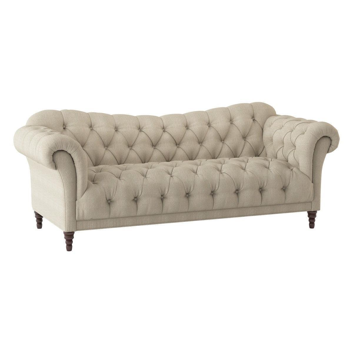 St.claire Brown Fabric Tufted Sofa - Image 2