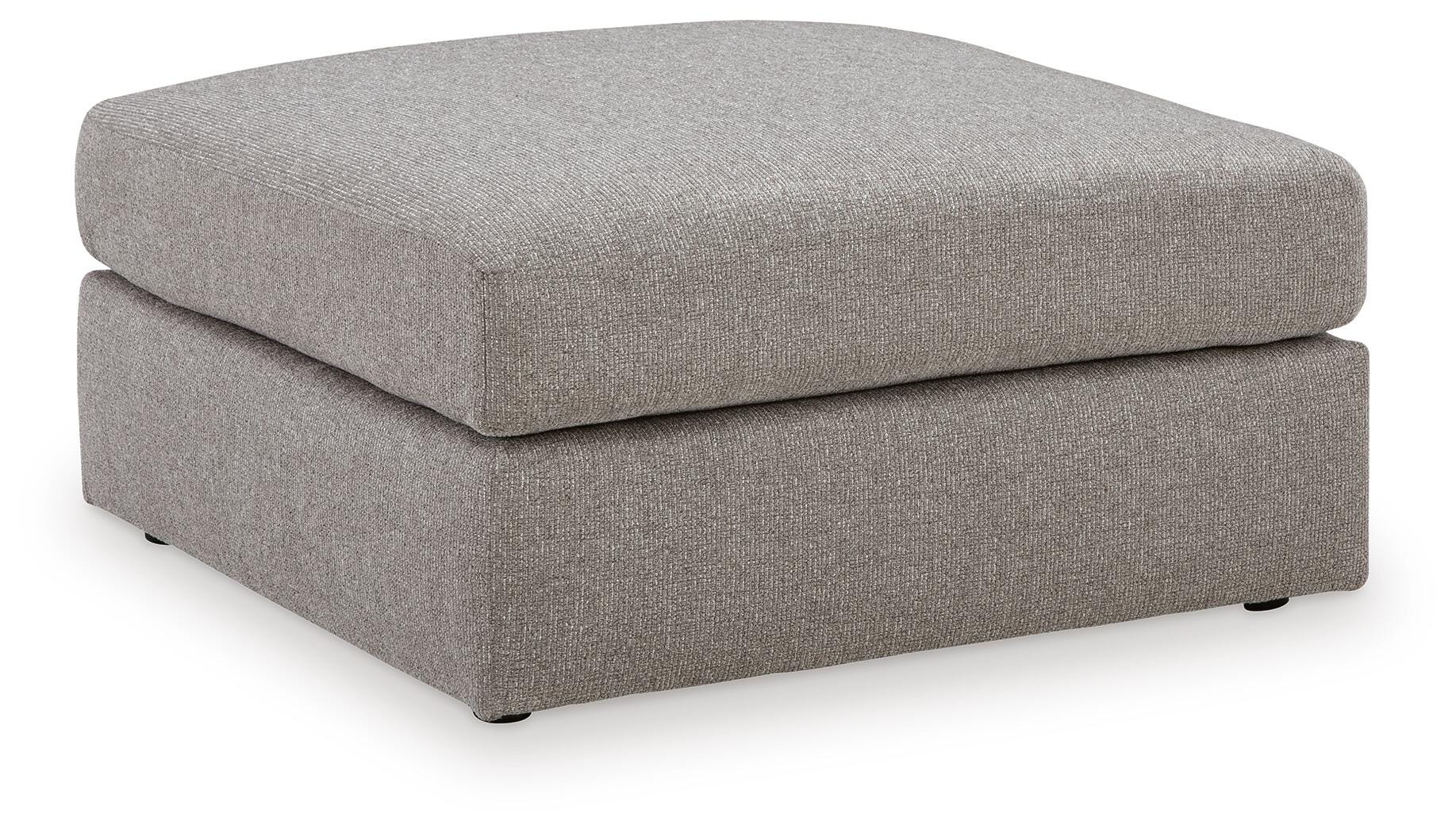 Lindon Smoke Performance Fabric,Next-Gen Nuvella™,Chenille Oversized Accent Ottoman - Image 2