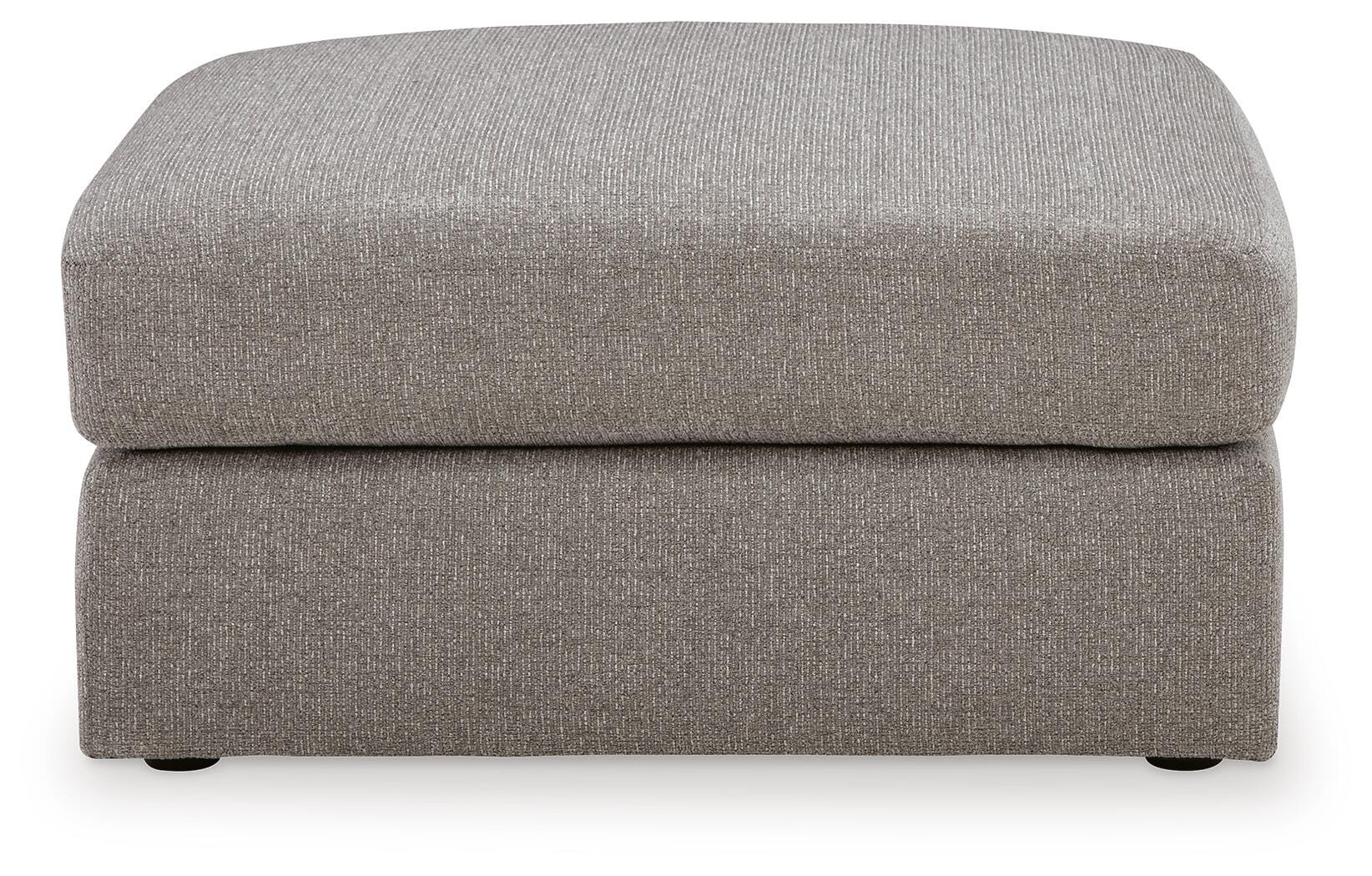 Lindon Smoke Performance Fabric,Next-Gen Nuvella™,Chenille Oversized Accent Ottoman - Image 3