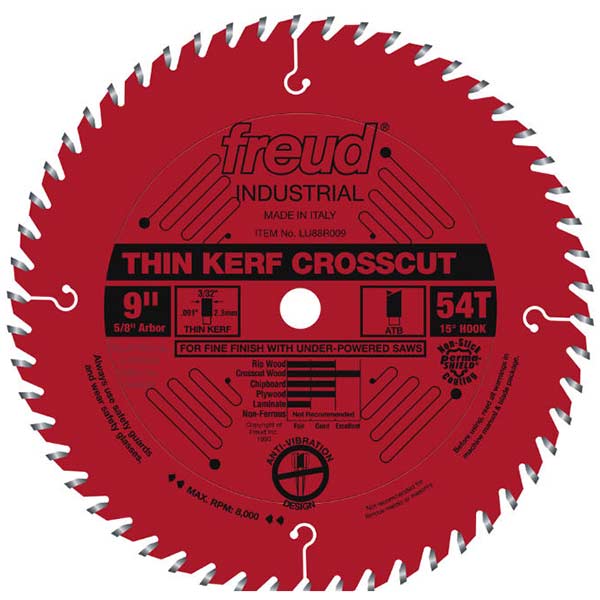 9" Thin Kerf Finish Crosscut Blade - Image 1