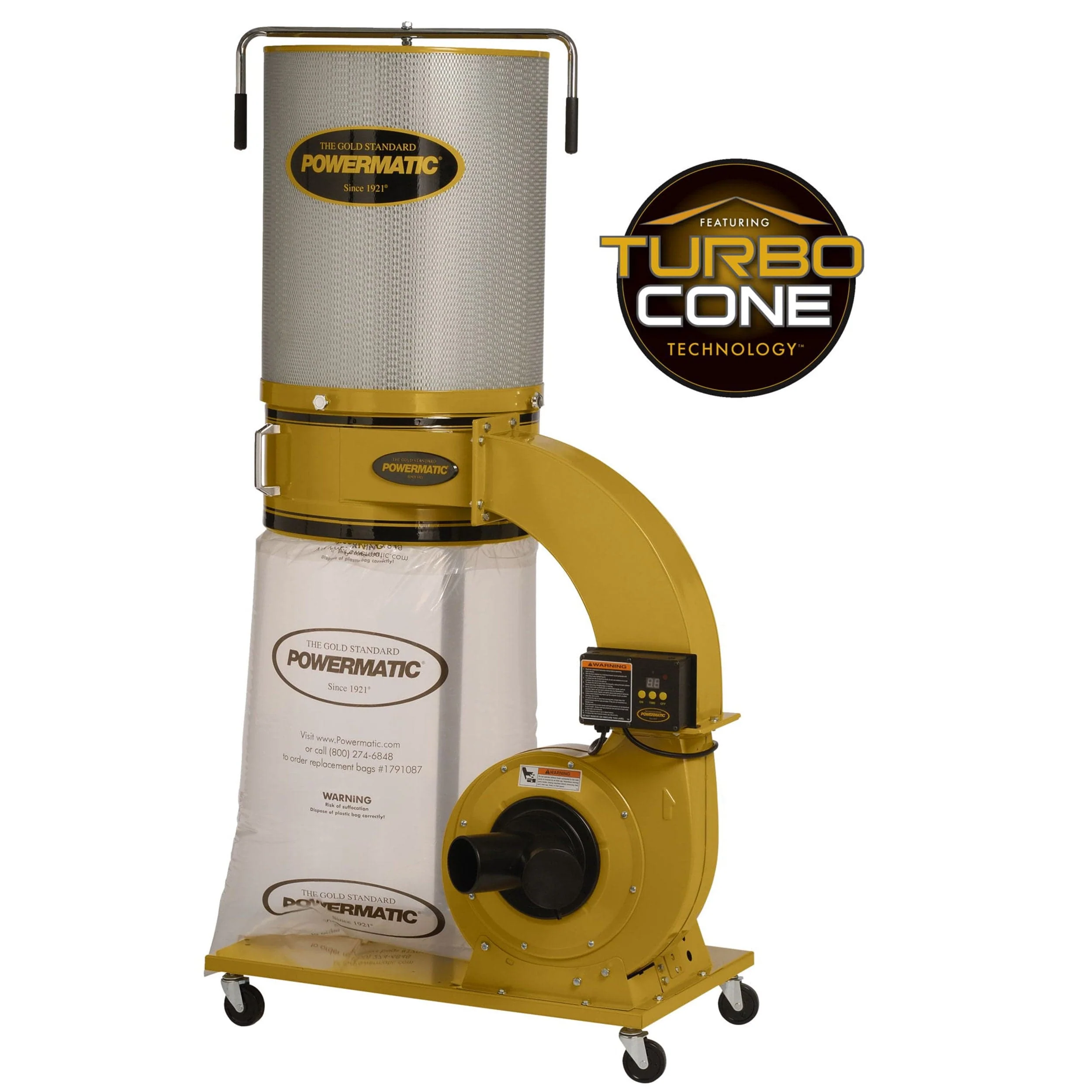TurboCone Dust Collector with 2-Micron Canister Kit – 1-3/4 HP 1 Ph 115/230V – PM1300TX-CK
