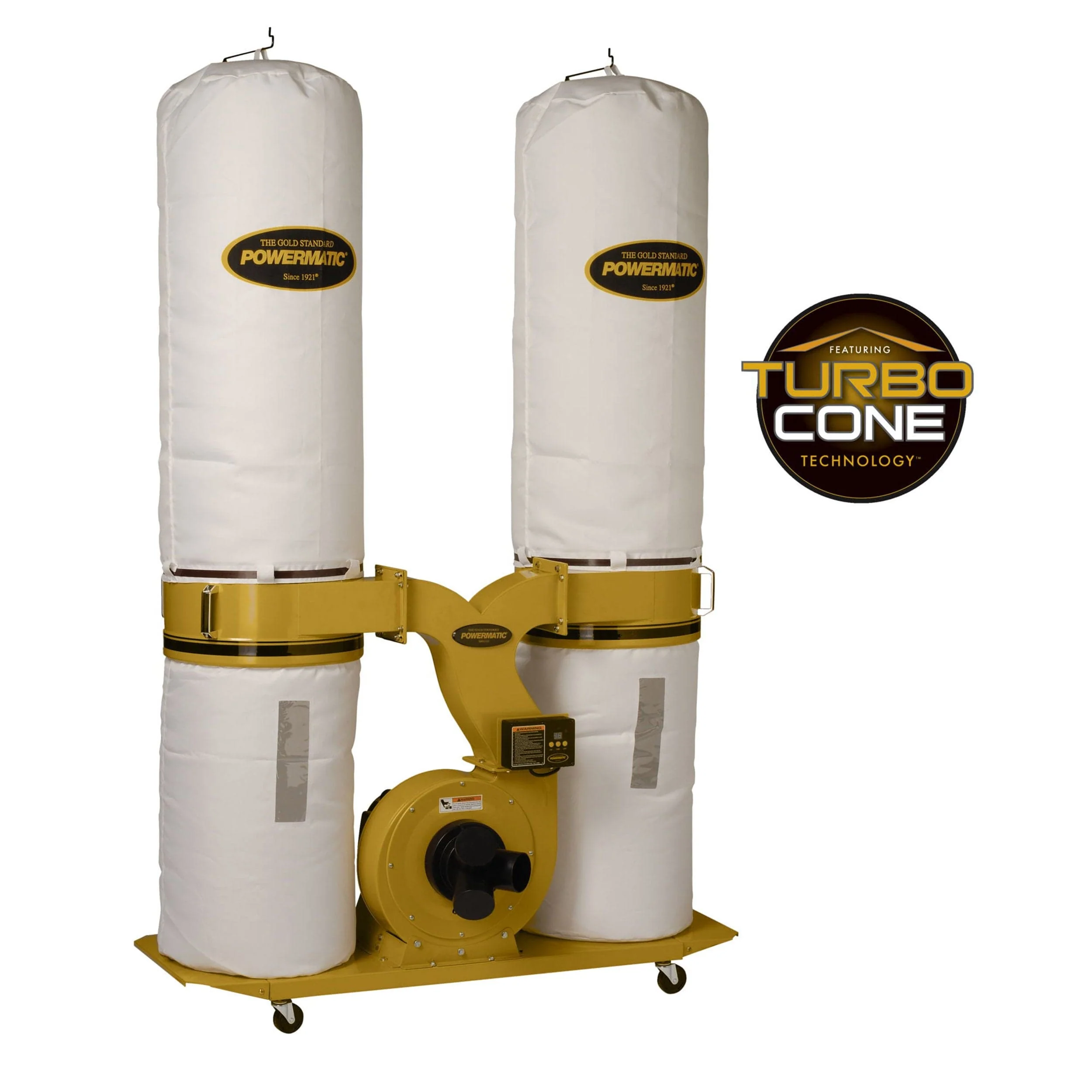 TurboCone Dust Collector with 30-Micron Bag Filter Kit – 3 HP 3 Ph 230/460V – PM1900TX-BK