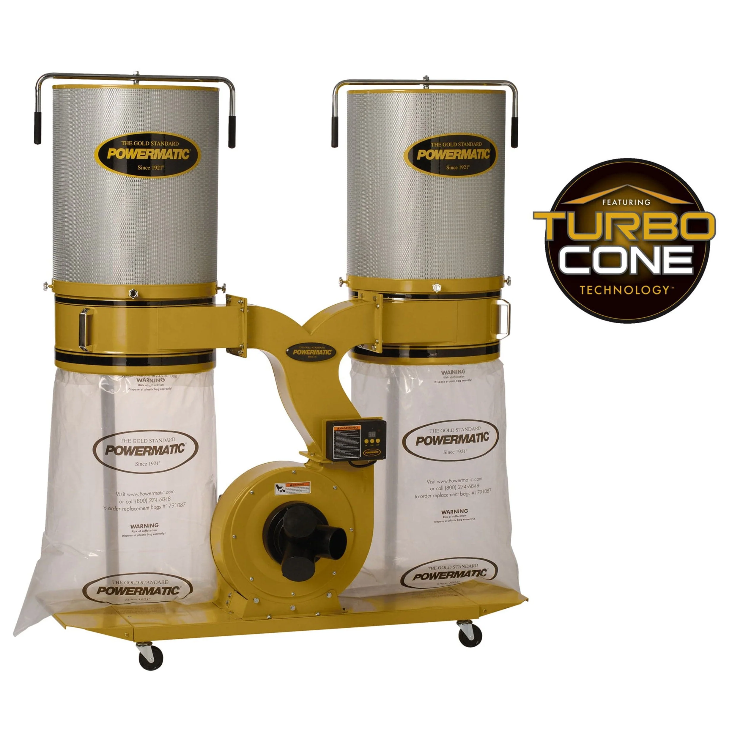 TurboCone Dust Collector with 2-Micron Canister Kit – 3 HP 3 Ph 230/460V – PM1900TX-CK3