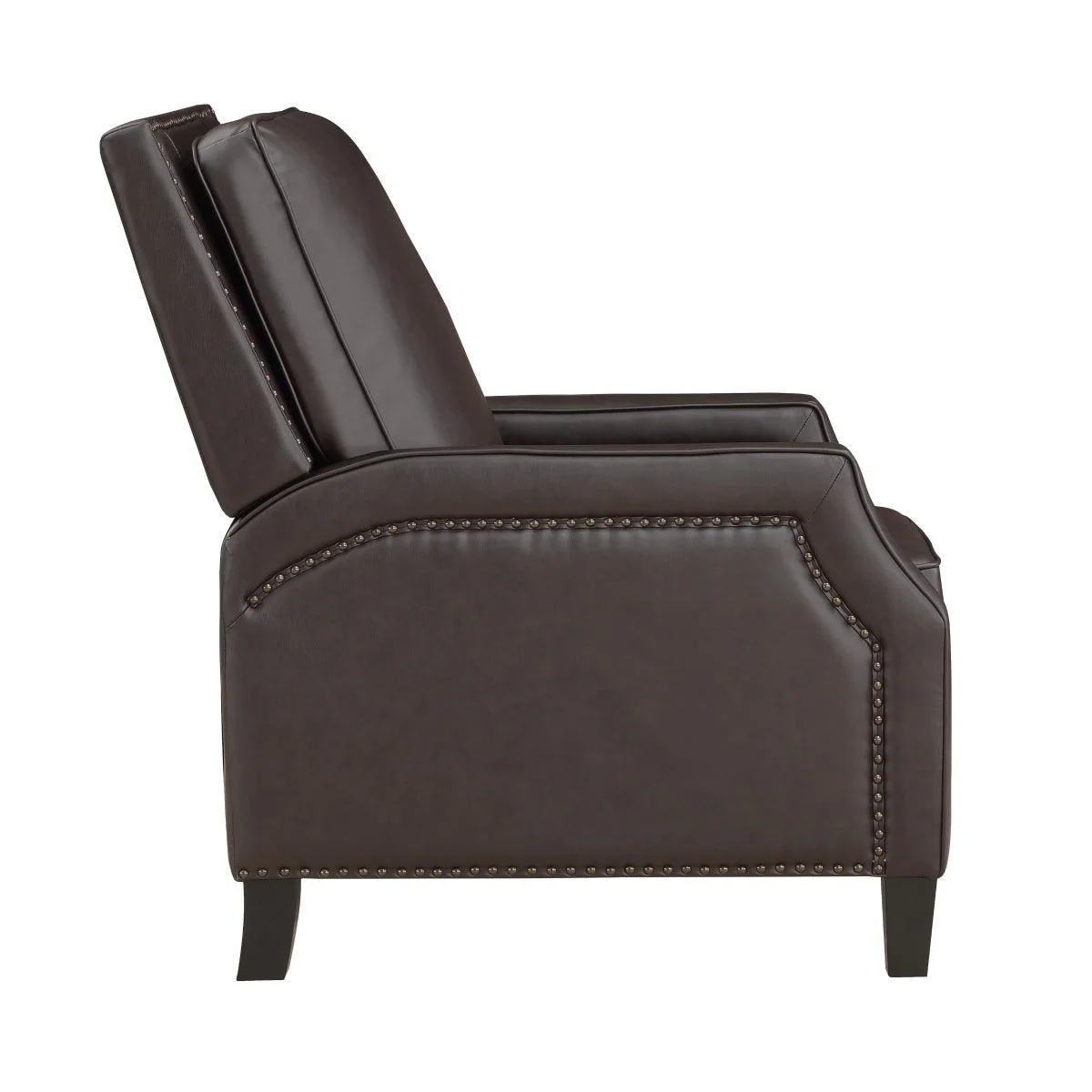Berenson Dark Brown Faux Leather Recliner - Image 3