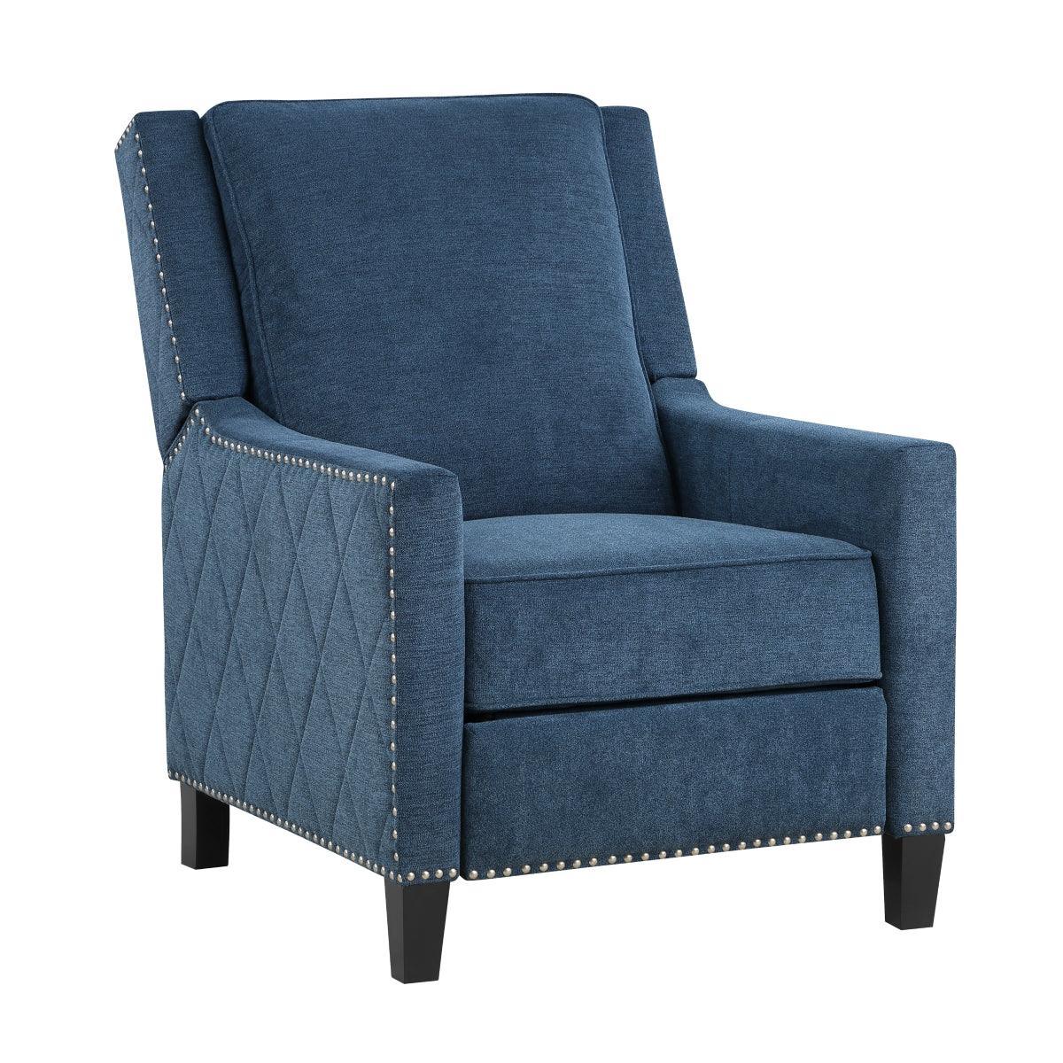 Banks Blue Fabric Recliner - Image 2
