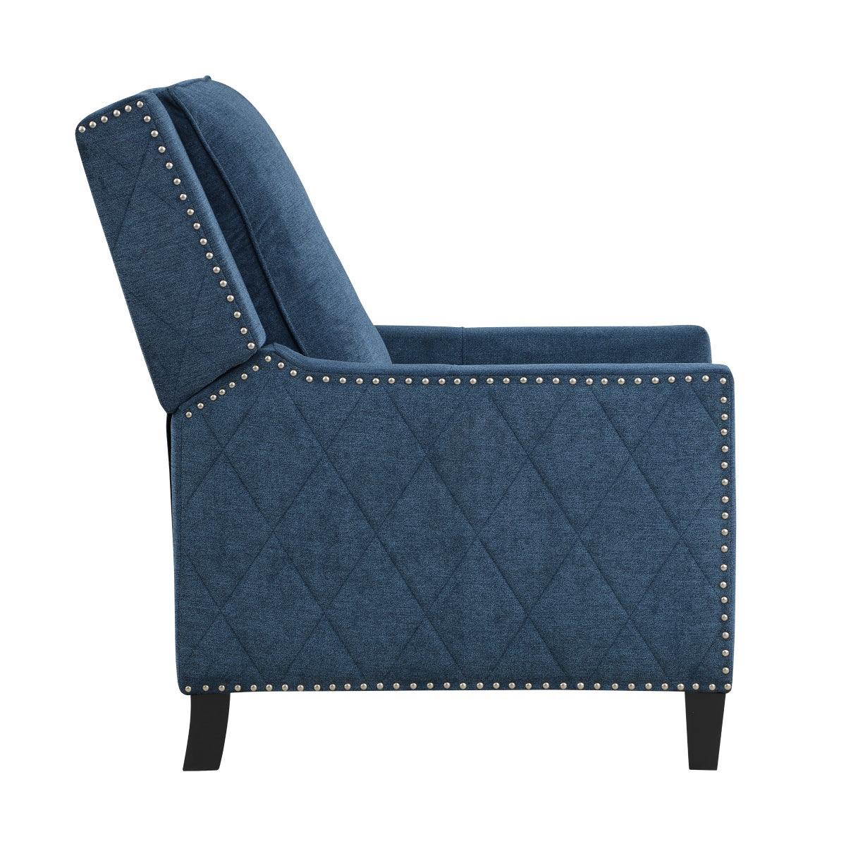 Banks Blue Fabric Recliner - Image 3