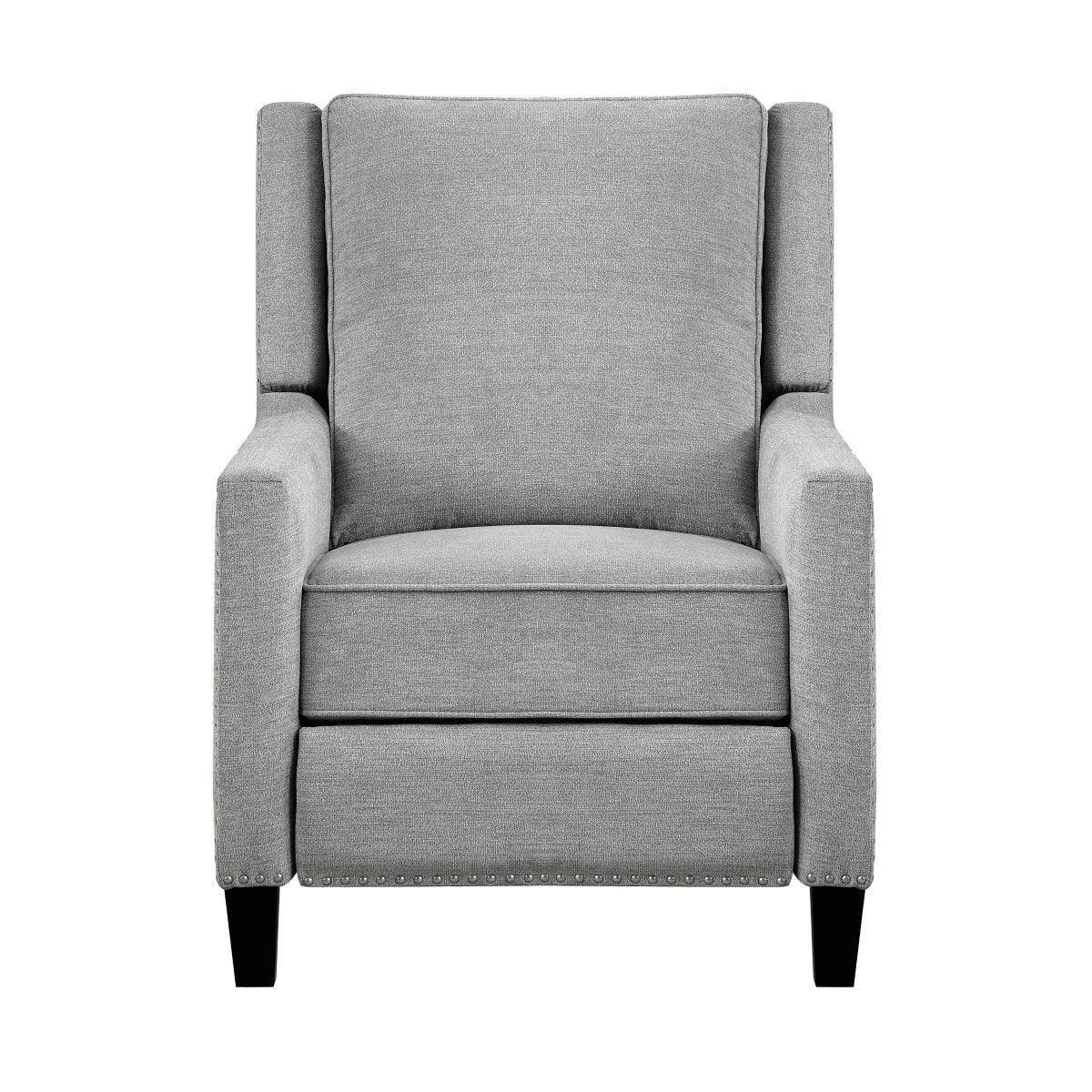 Banks Gray Fabric Recliner - Image 1