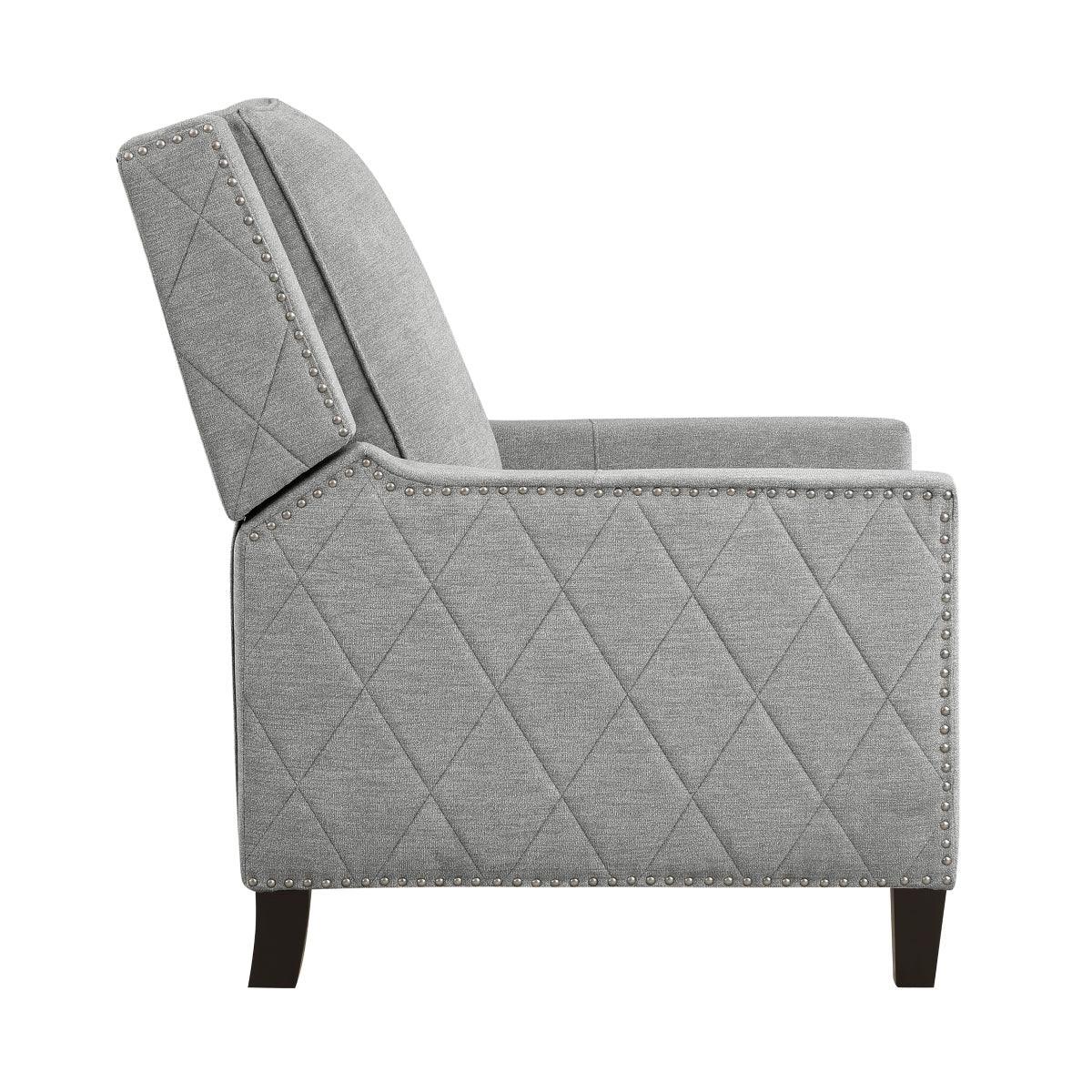 Banks Gray Fabric Recliner - Image 3