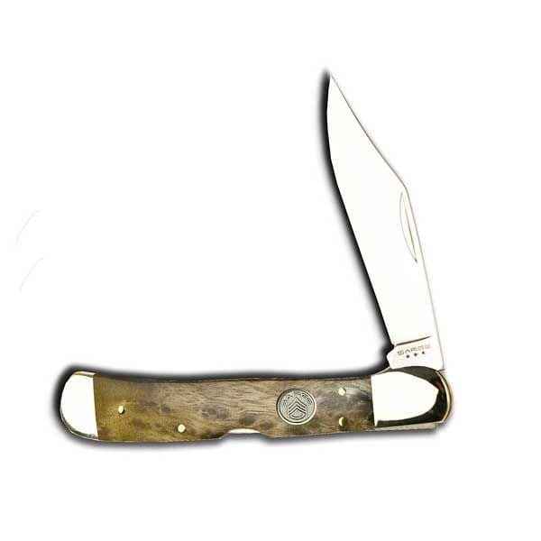 Maple Burl Single Blade Lock Back Knife, Model SK-209MB - Image 1
