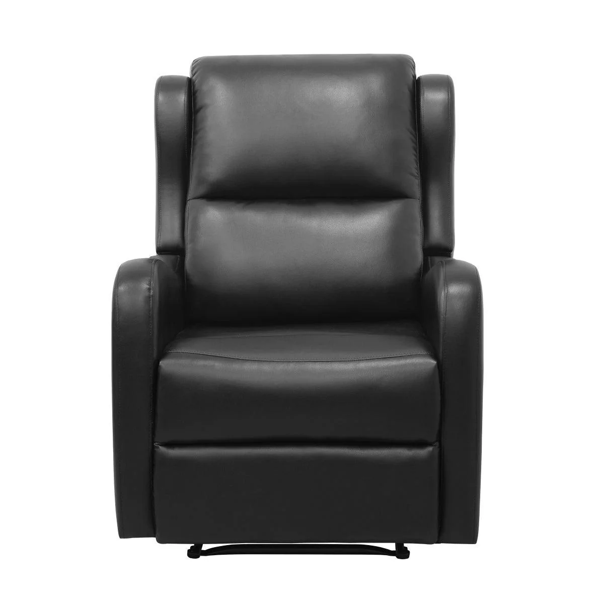 Durant Black Faux Leather Recliner - Image 1