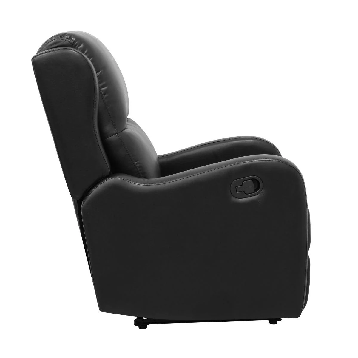 Durant Black Faux Leather Recliner - Image 3