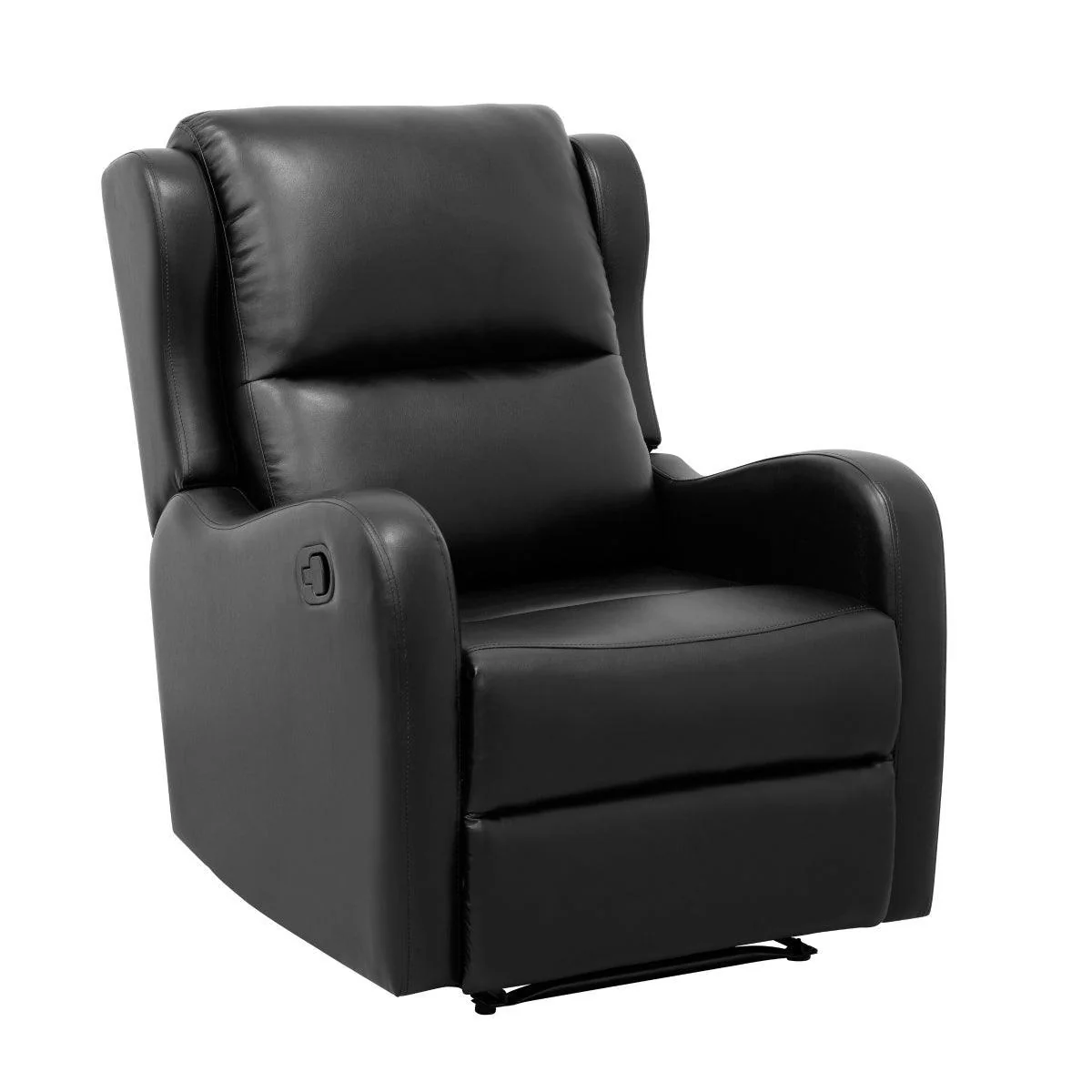 Durant Black Faux Leather Recliner - Image 2