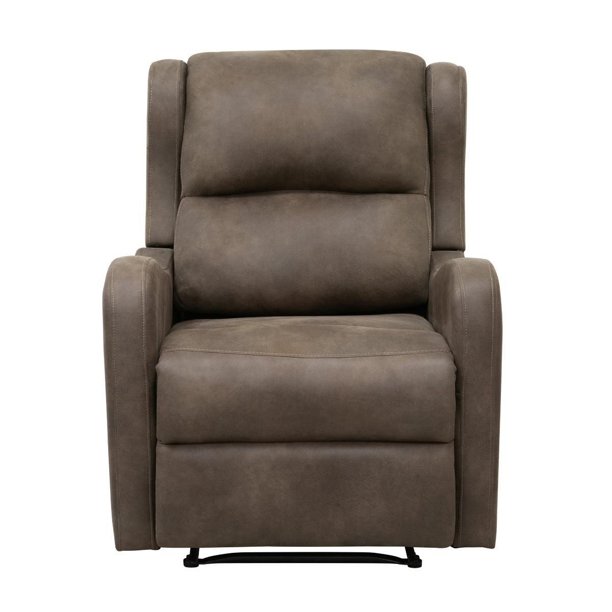Durant Brown Faux Leather Recliner - Image 1