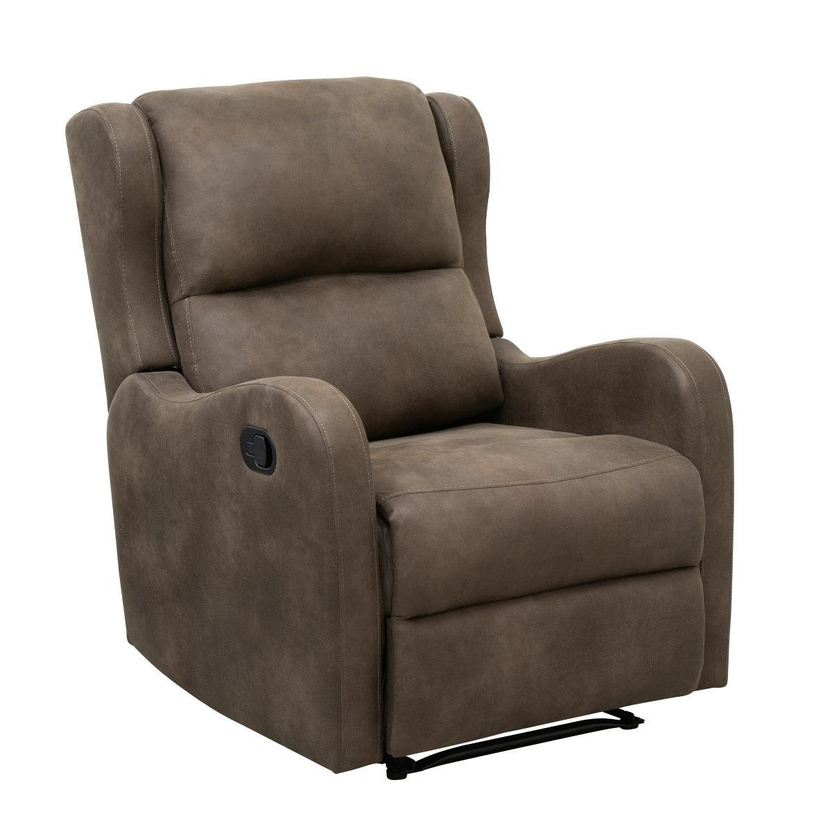 Durant Brown Faux Leather Recliner - Image 2