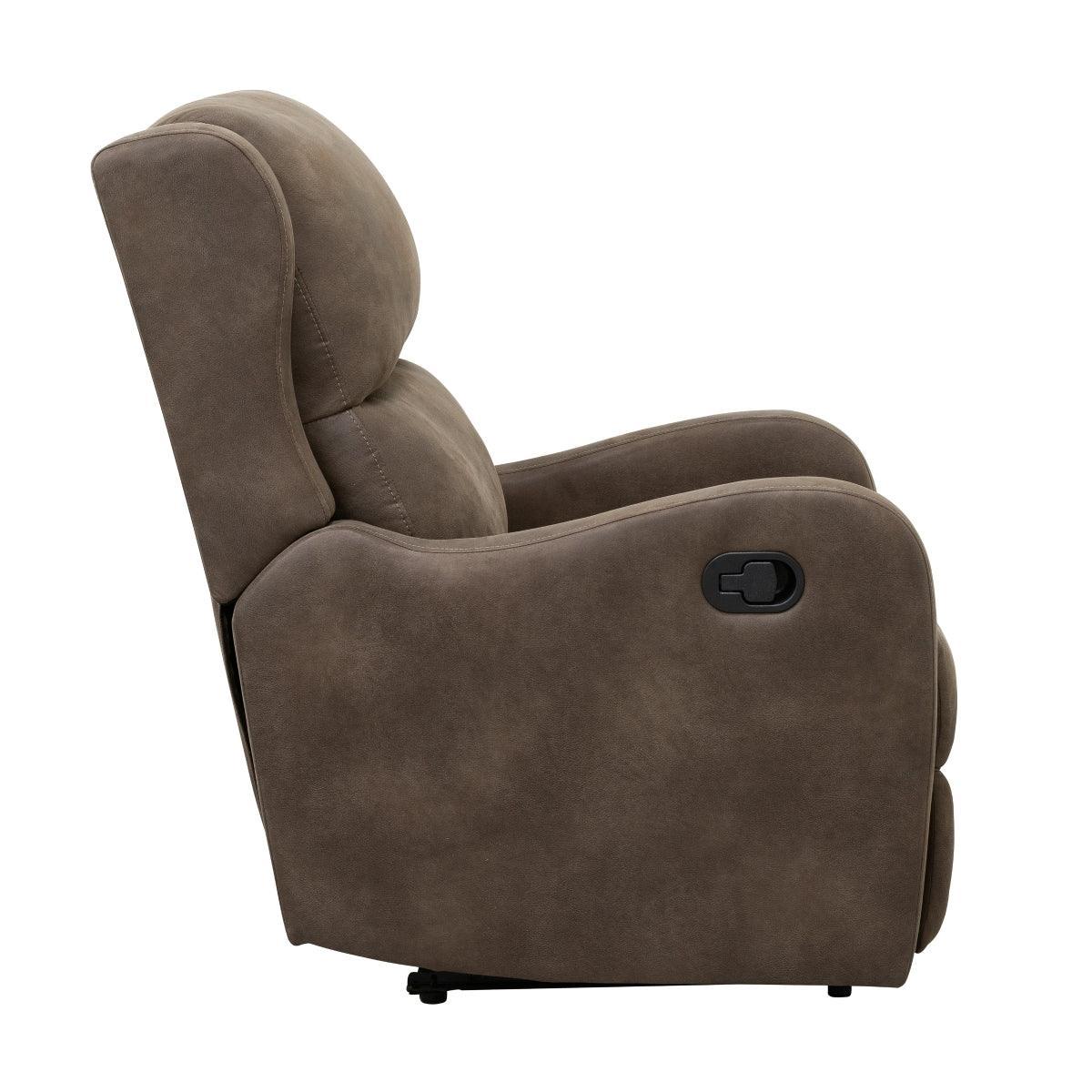 Durant Brown Faux Leather Recliner - Image 3
