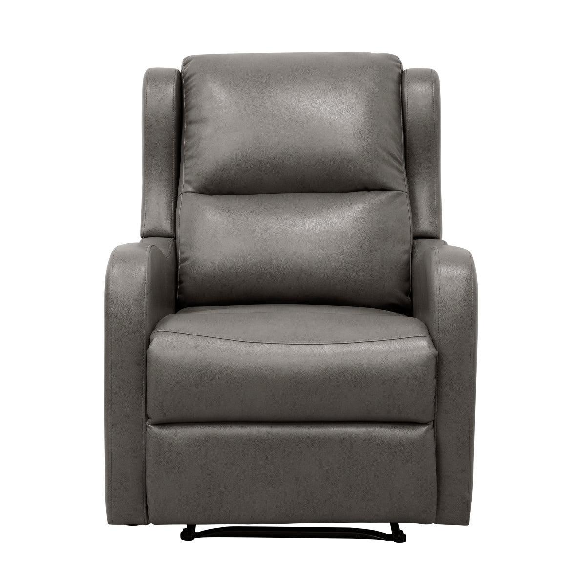 Durant Gray Faux Leather Recliner - Image 1