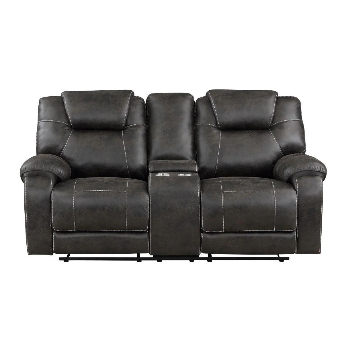 Gainesville Choclate Hued Reclining Loveseat - Image 1