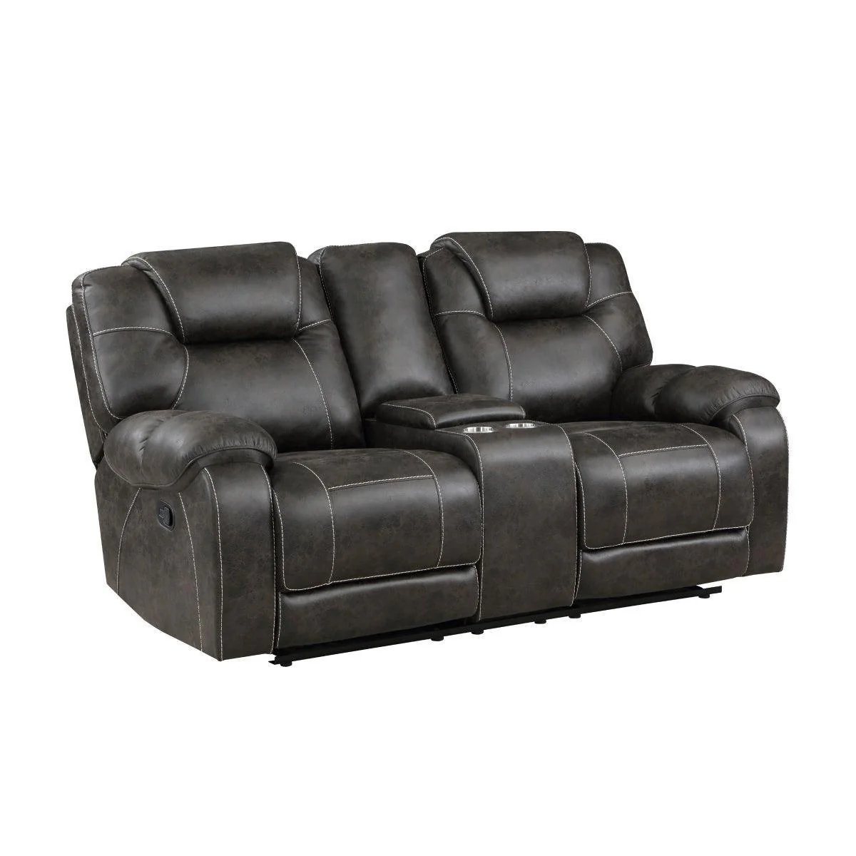 Gainesville Choclate Hued Reclining Loveseat - Image 2
