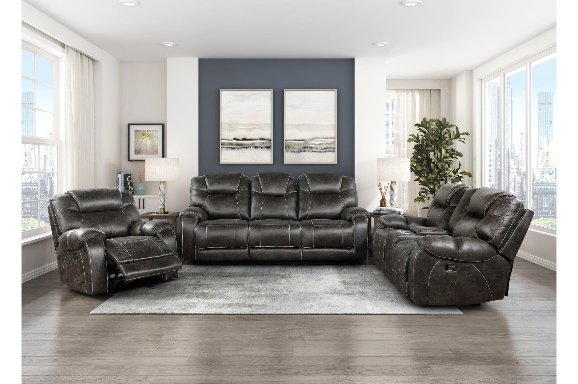 Gainesville Choclate Hued Reclining Set - Image 2