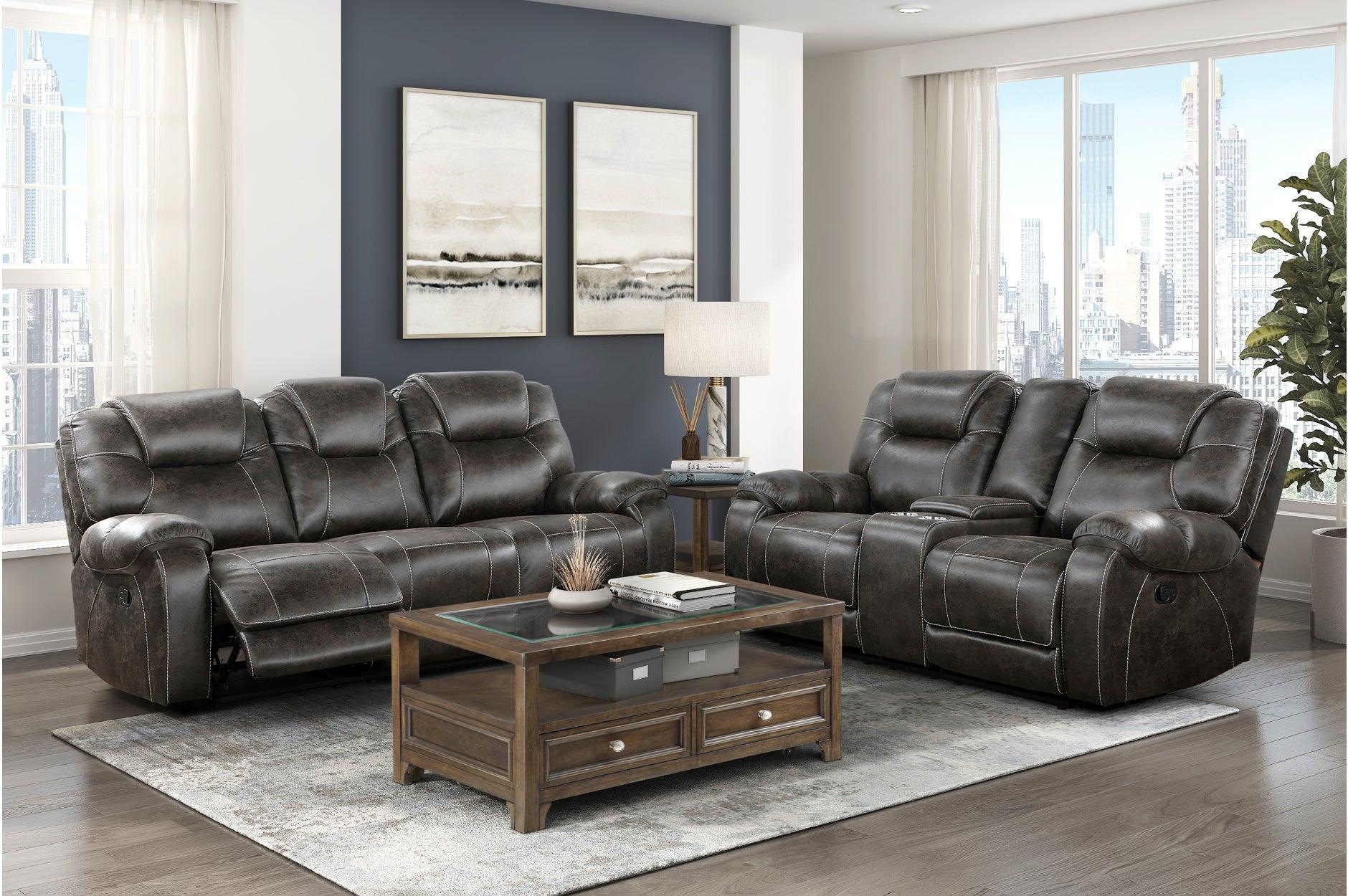 Gainesville Choclate Hued Reclining Set - Image 1