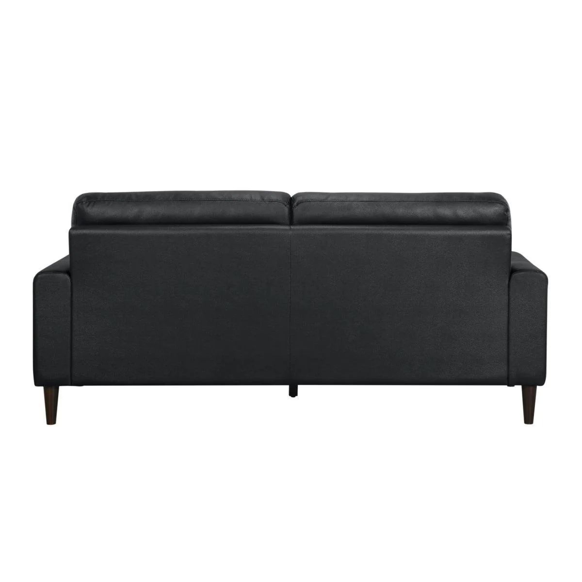 Lewes Black Leather Sofa - Image 3