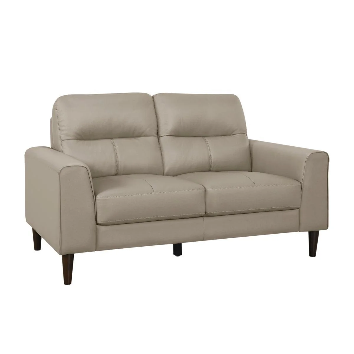 Lewes Latte Leather Loveseat - Image 2
