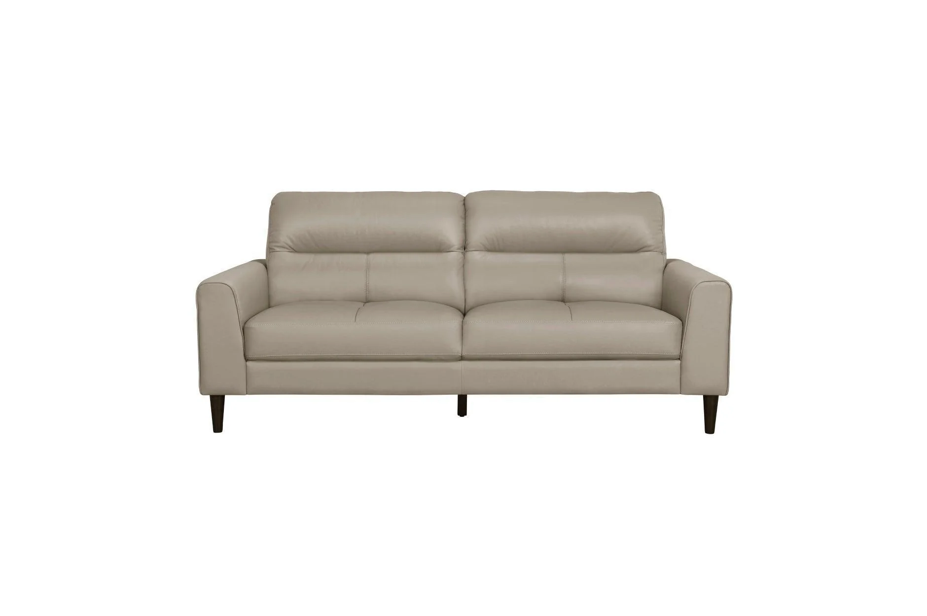 Lewes Latte Leather Living Room Set - Image 3