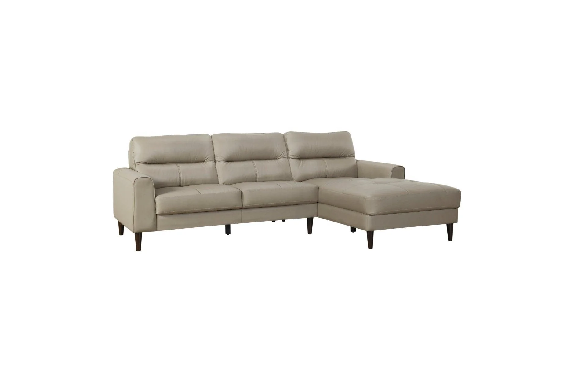 Lewes Latte Leather Sectional - Image 3