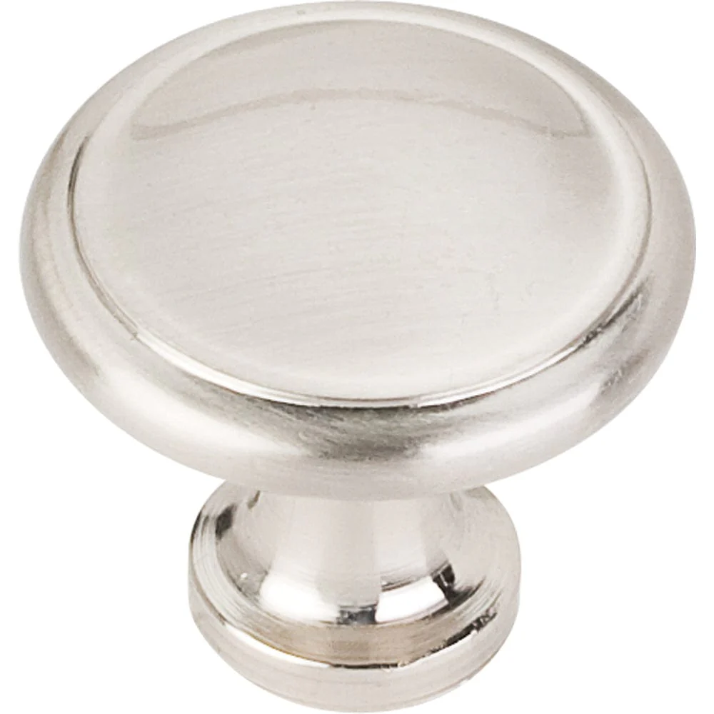 Gatsby Knob, 1-1/8" Dia.,  Finnish -Satin Nickel - Image 1